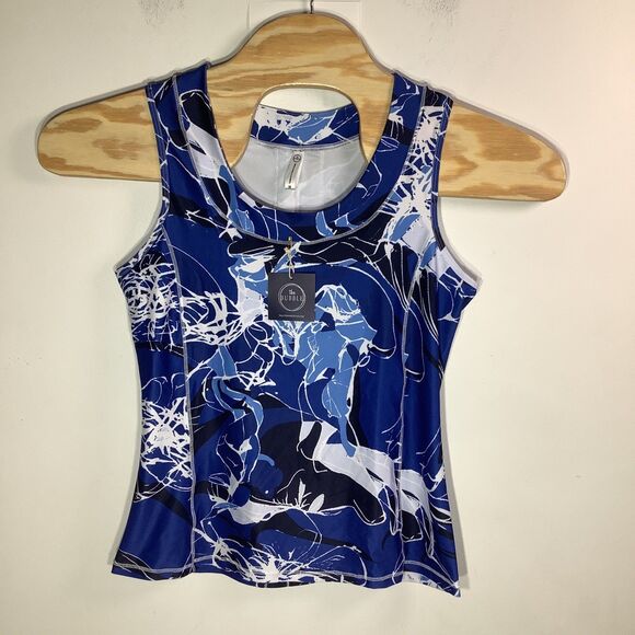 The Bubble‎ Womens Lexi Tank Top Blue Floral Size Medium NWT - Picture 2 of 9